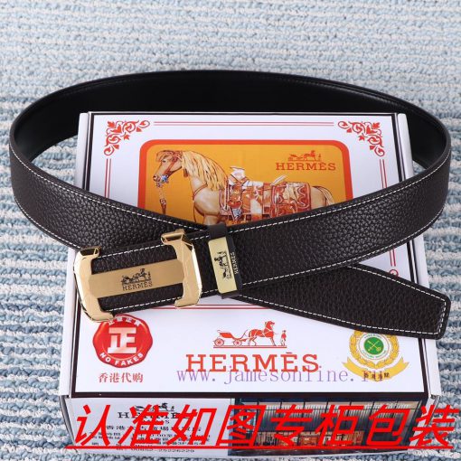 Men's belt HermesMen's leather belt is made of 100% head layer cowhide, ensuring that the 24 gqemin2n - Image 6