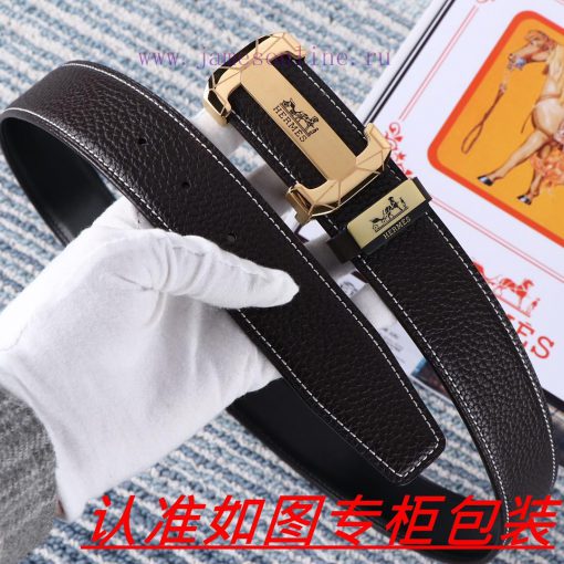Men's belt HermesMen's leather belt is made of 100% head layer cowhide, ensuring that the 24 gqemin2n - Image 8