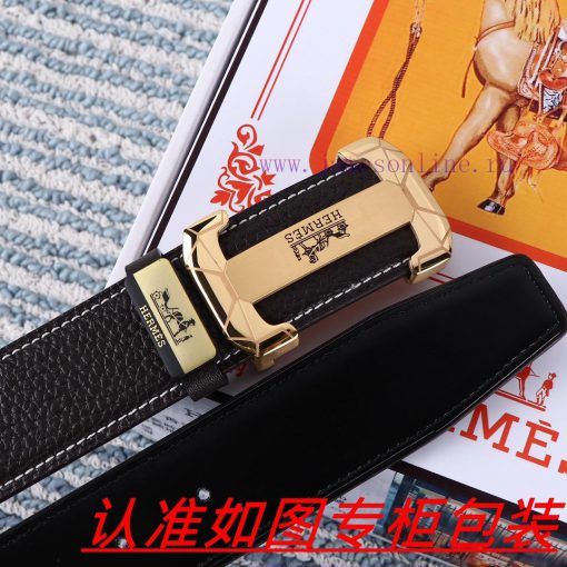 Men's belt HermesMen's leather belt is made of 100% head layer cowhide, ensuring that the 24 gqemin2n - Image 10