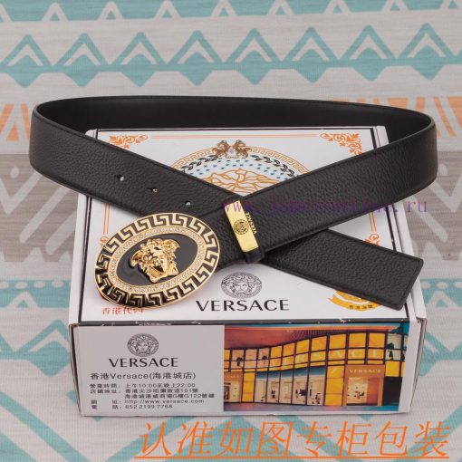 Belt belt Versace cowhide beltMen's belt material: 100% head layer cowhide belt, guaranteed 3n504k9i - Image 7