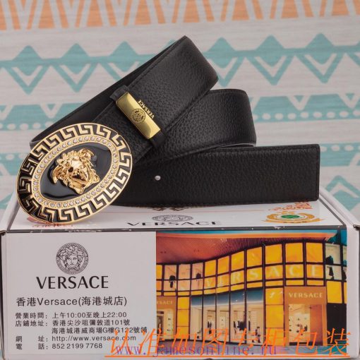 Belt belt Versace cowhide beltMen's belt material: 100% head layer cowhide belt, guaranteed ghahyhc6 - Image 2