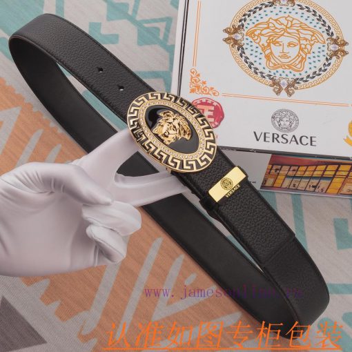 Belt belt Versace cowhide beltMen's belt material: 100% head layer cowhide belt, guaranteed ghahyhc6 - Image 3