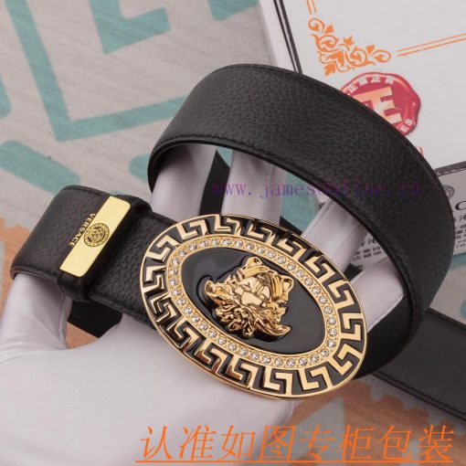 Belt belt Versace cowhide beltMen's belt material: 100% head layer cowhide belt, guaranteed ghahyhc6 - Image 4