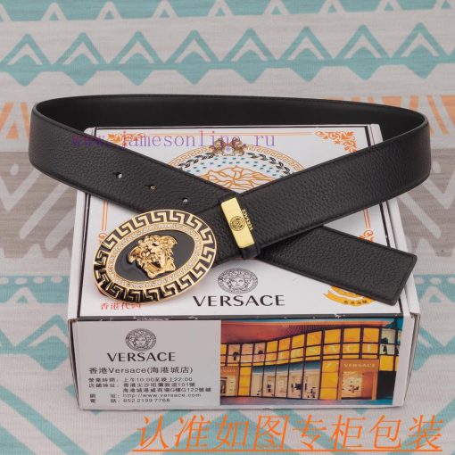 Belt belt Versace cowhide beltMen's belt material: 100% head layer cowhide belt, guaranteed ghahyhc6 - Image 5
