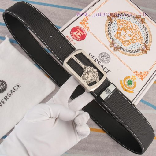 Belt belt Versace cowhide beltMen's belt material: 100% head layer cowhide belt, guaranteed 48bmz4vd - Image 6