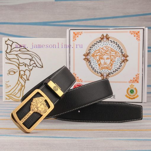 Belt belt Versace cowhide beltMen's belt material: 100% head layer cowhide belt, guaranteed fcqkadzt - Image 2