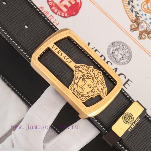 Belt belt Versace cowhide beltMen's belt material: 100% head layer cowhide belt, guaranteed fcqkadzt - Image 8