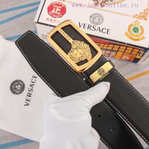 Belt belt Versace cowhide beltMen's belt material: 100% head layer cowhide belt, guaranteed fcqkadzt - Image 9
