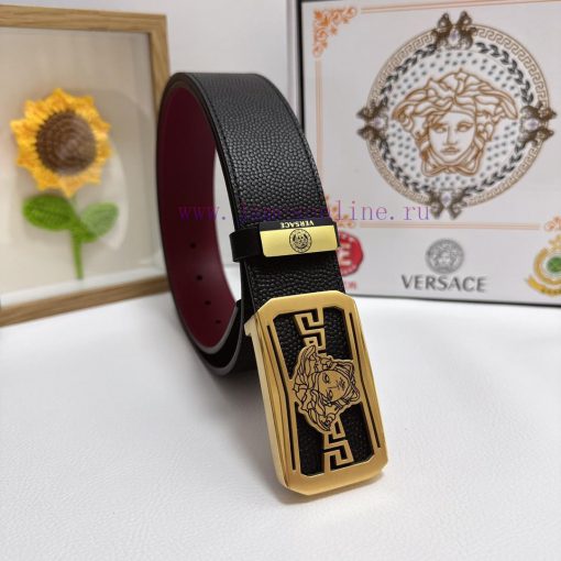 Versace. VersaceMaterial: Leather Belt with 100% Head Layer. The leather belt is guaranteed m13o43sy - Image 4