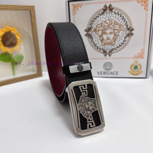 Versace. VersaceMaterial: Leather Belt with 100% Head Layer. The leather belt is guaranteed vi4fs14x - Image 2
