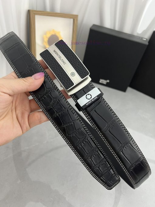 Montblanc Automatic BeltMaterial: Leather Belt with 100% Head Layer. The leather belt is gua 14djtehb - Image 6