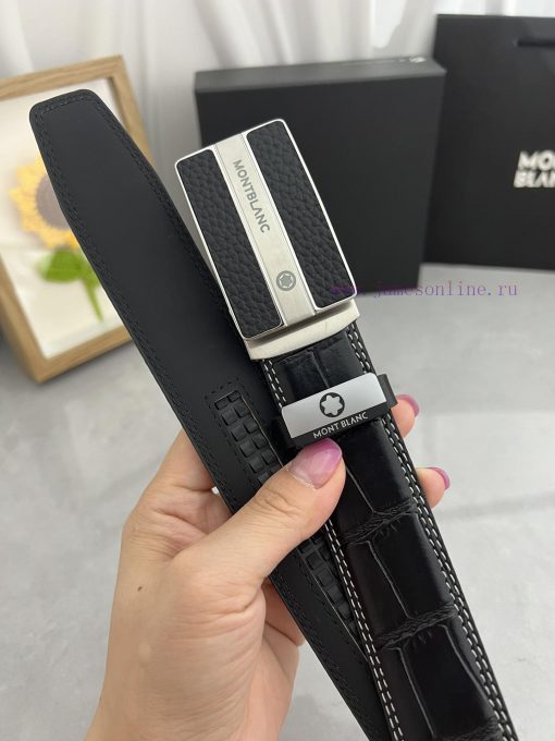 Montblanc Automatic BeltMaterial: Leather Belt with 100% Head Layer. The leather belt is gua 14djtehb - Image 10