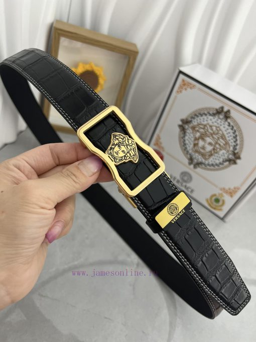 Versace automatic beltMaterial: Leather Belt with 100% Head Layer. The leather belt is guara lr72se7u - Image 4