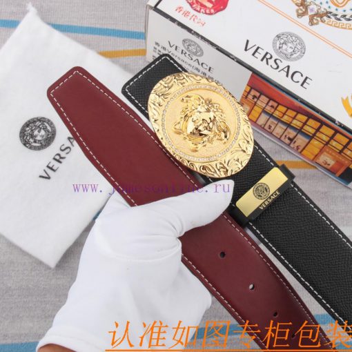 Belt belt Versace cowhide beltMen's belt material: 100% head layer cowhide belt, guaranteed rkt5jmb3 - Image 9
