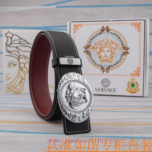 Belt belt Versace cowhide beltMen's belt material: 100% head layer cowhide belt, guaranteed d1aw6su9 - Image 8