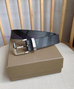 Burberry launches new matching palladium plated buckle design with engraved Burberry plaid w vs62wtyn