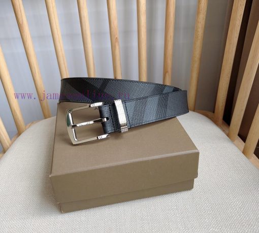 Burberry launches new matching palladium plated buckle design with engraved Burberry plaid w vs62wtyn