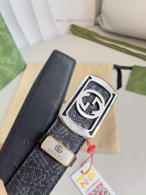 Gucci Gucci Belt ️ BeltHanging buckle, pure copper material buckle head, top layer cowhide, 7i2u5bq6 - Image 8