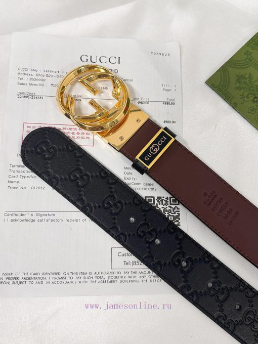 Belt Gucci Gucci️Belt made of 100% head layer cowhide, guaranteed genuine leather, 24k rotat x7oqew57 - Image 10