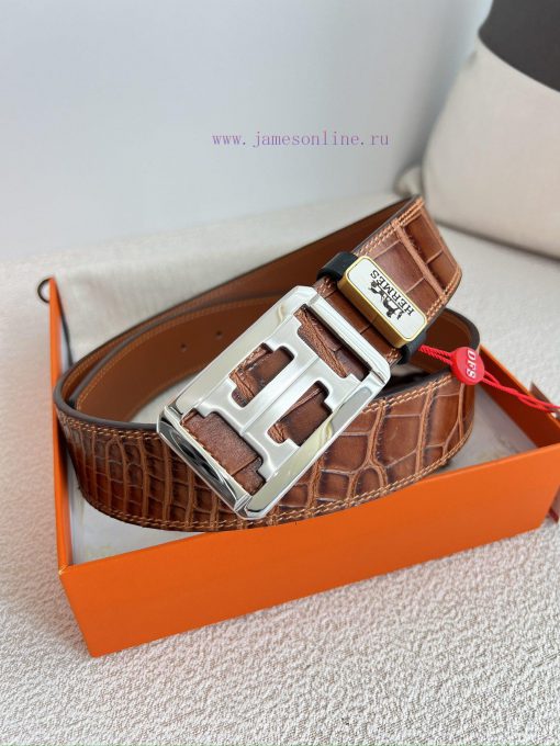 Hermes Hermes waist beltHanging buckle, classic pure steel material buckle head, double-side x9evrvks