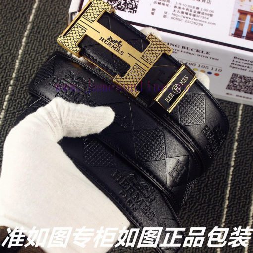 Hermes Her..mes️Identify and receive a punch as a giftMaterial: 100% head layer cowhide belt kb8ka58l - Image 3