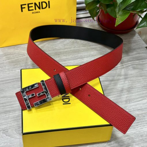 FENDL 40MM wide double-sided original calf leather with a single ruthenium palladium plated 1h5a2evt