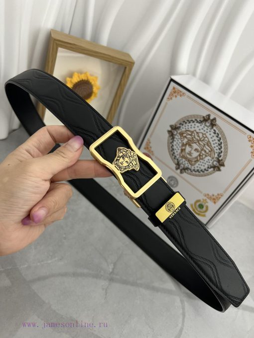 Versace automatic beltMaterial: Leather Belt with 100% Head Layer. The leather belt is guara axgffhp1 - Image 8