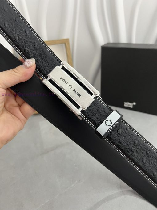 Montblanc Automatic BeltMaterial: Leather Belt with 100% Head Layer. The leather belt is gua ecmid874 - Image 5