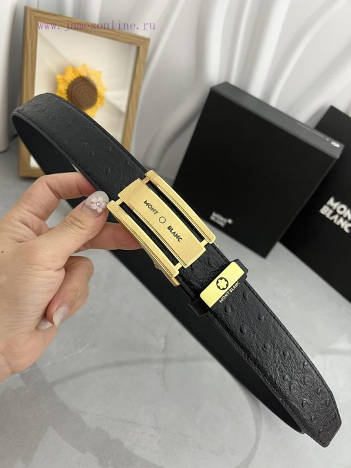 Montblanc Automatic BeltMaterial: Leather Belt with 100% Head Layer. The leather belt is gua t8igag4u - Image 7