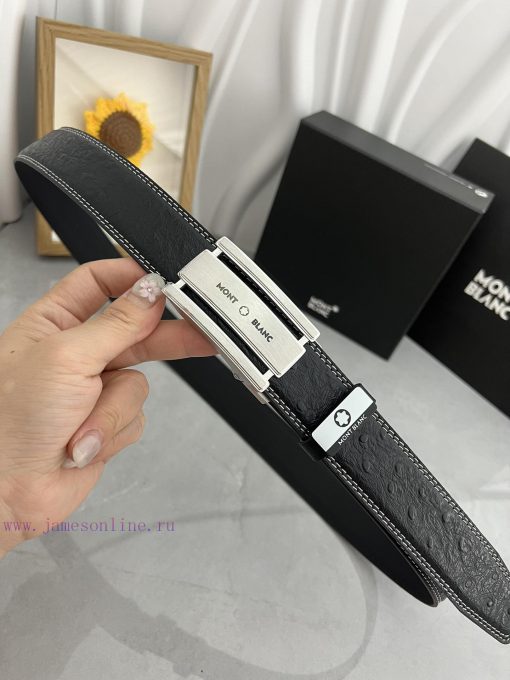 Montblanc Automatic BeltMaterial: Leather Belt with 100% Head Layer. The leather belt is gua t8igag4u - Image 8