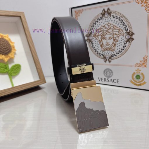 Versace. VersaceMaterial: Leather Belt with 100% Head Layer. The leather belt is guaranteed m3pvs7mc - Image 2