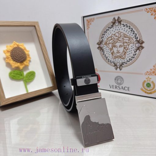 Versace. VersaceMaterial: Leather Belt with 100% Head Layer. The leather belt is guaranteed 5hfll590 - Image 2