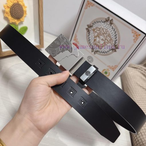 Versace. VersaceMaterial: Leather Belt with 100% Head Layer. The leather belt is guaranteed 5hfll590 - Image 3