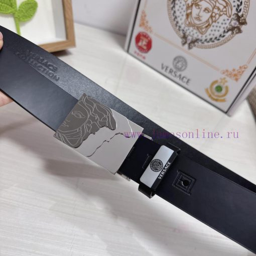 Versace. VersaceMaterial: Leather Belt with 100% Head Layer. The leather belt is guaranteed 5hfll590 - Image 7