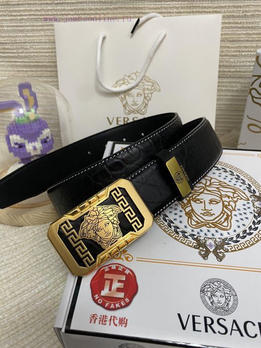 Versace. VersaceMaterial: Leather Belt with 100% Head Layer. The leather belt is guaranteed zro49grx - Image 3