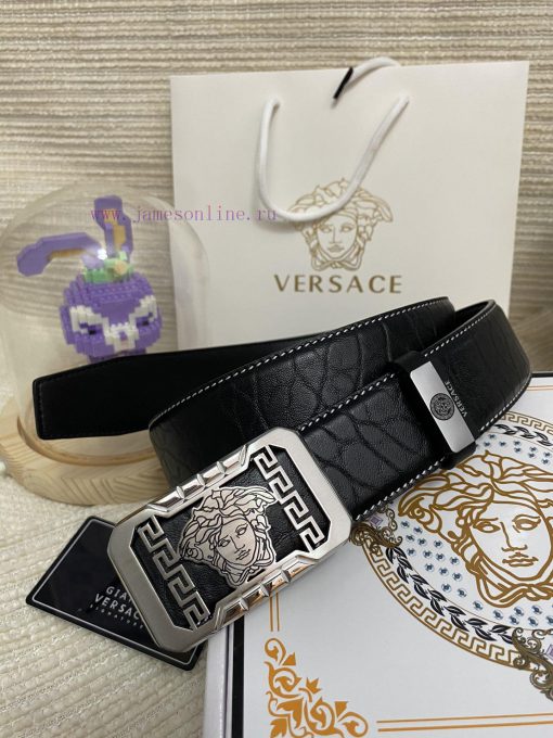 Versace. VersaceMaterial: Leather Belt with 100% Head Layer. The leather belt is guaranteed zro49grx - Image 4