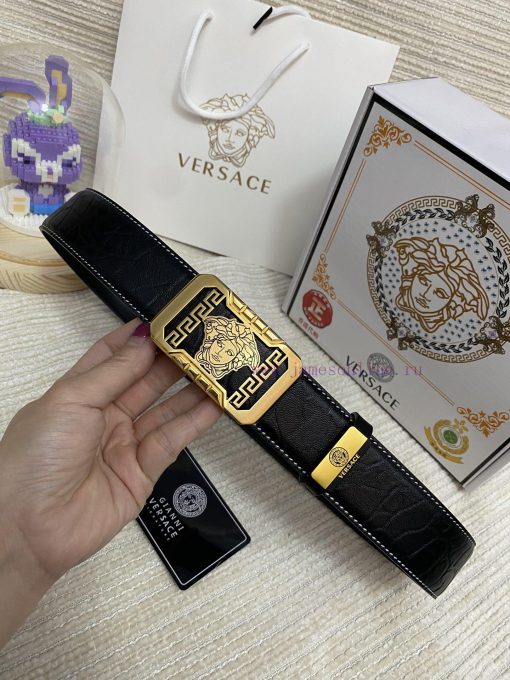 Versace. VersaceMaterial: Leather Belt with 100% Head Layer. The leather belt is guaranteed zro49grx - Image 5
