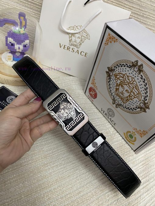 Versace. VersaceMaterial: Leather Belt with 100% Head Layer. The leather belt is guaranteed zro49grx - Image 6