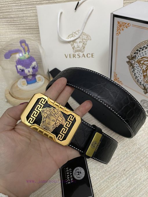Versace. VersaceMaterial: Leather Belt with 100% Head Layer. The leather belt is guaranteed is0zg1ij - Image 3