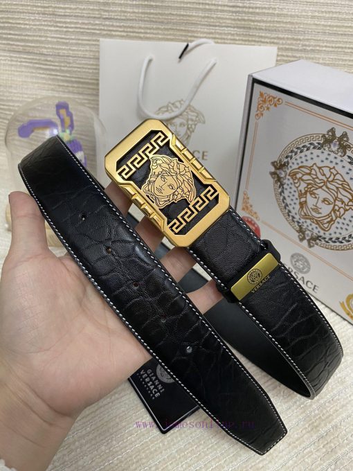 Versace. VersaceMaterial: Leather Belt with 100% Head Layer. The leather belt is guaranteed is0zg1ij - Image 6