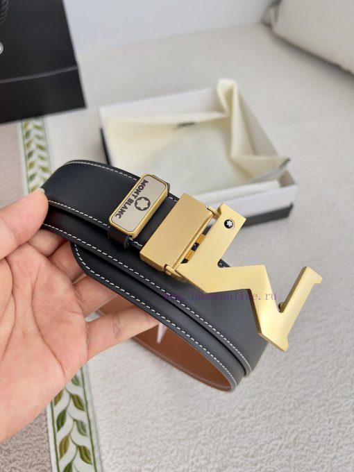 Montblanc Montblanc ️ Belt and beltBuckle, new original classic boutique two-color buckle, p 7z5pegem - Image 4