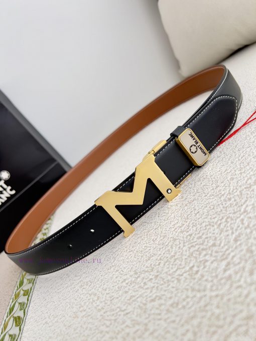 Montblanc Montblanc ️ Belt and beltBuckle, new original classic boutique two-color buckle, p po35oqqh - Image 4