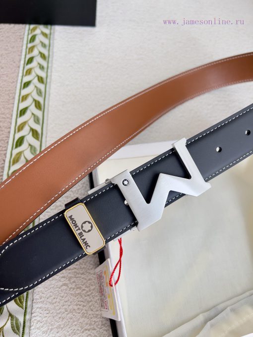 Montblanc Montblanc ️ Belt and beltBuckle, new original classic boutique two-color buckle, p nc2q7wwu - Image 5