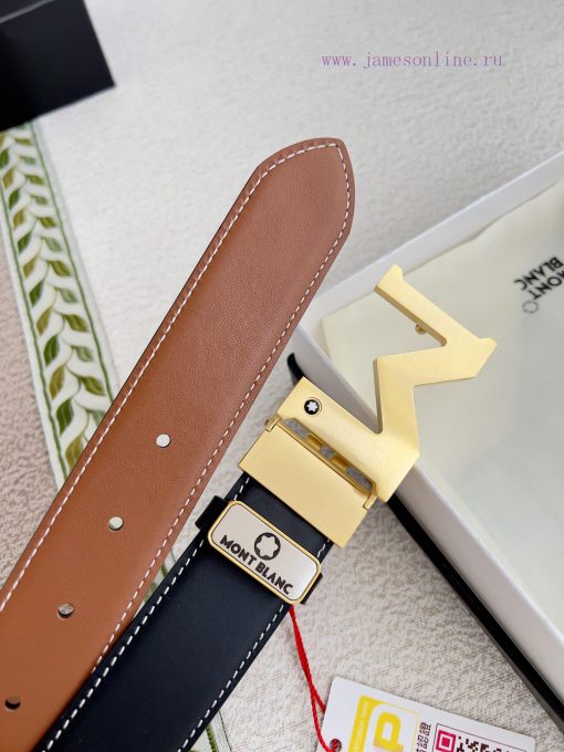 Montblanc Montblanc ️ Belt and beltBuckle, new original classic boutique two-color buckle, p 7z5pegem - Image 8