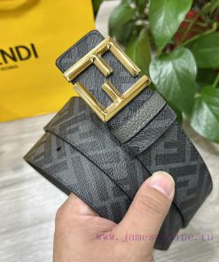 FENDI FendiFull set of the same width 4.0CM double ring front and back waist belt FF nail bu wxkvmsli