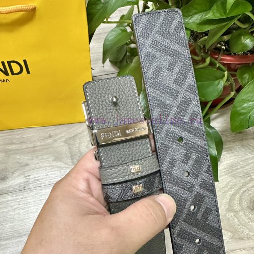 FENDI FendiFull set of the same width 4.0CM double ring front and back waist belt FF nail bu koexu15l - Image 6