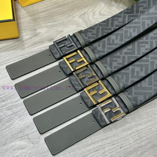 FENDI FendiFull set of the same width 4.0CM double ring front and back waist belt FF nail bu koexu15l - Image 7