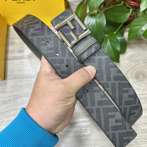 FENDI FendiFull set of the same width 4.0CM double ring front and back waist belt FF nail bu lb926kdv - Image 3