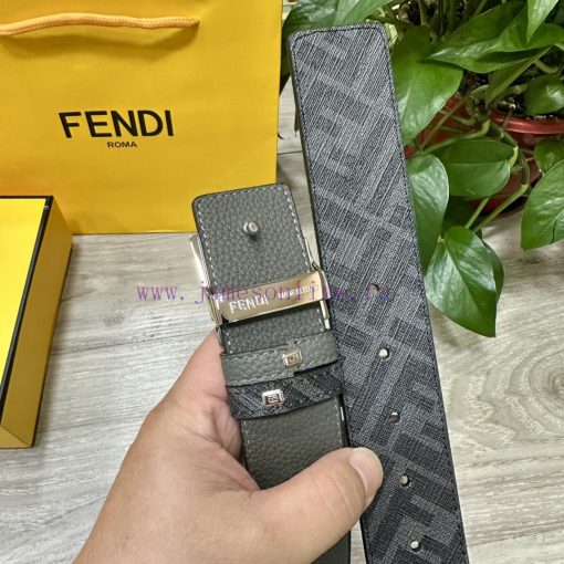 FENDI FendiFull set of the same width 4.0CM double ring front and back waist belt FF nail bu lb926kdv - Image 6