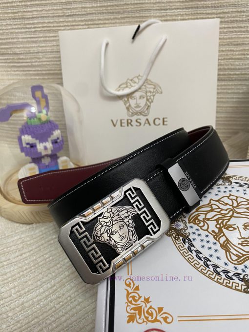 Versace. VersaceMaterial: Leather Belt with 100% Head Layer. The leather belt is guaranteed ittmb15g - Image 2